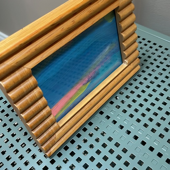 “Incoming Color” Framed Sustainable Abstract handpainted art - Picture 5 of 8